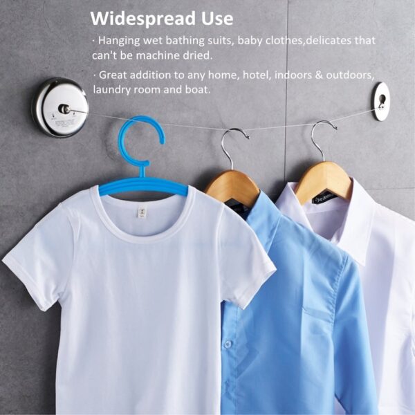 Stainless Steel Retractable and Lockable Clothesline - Image 4