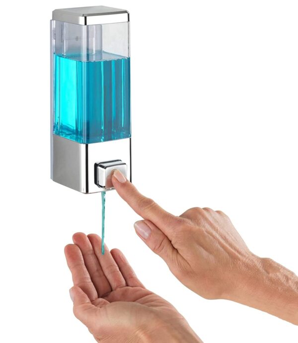 Sliver With Tranparent Body Soap Dispenser