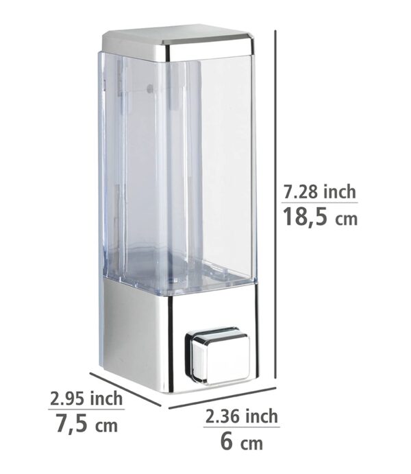 Sliver With Tranparent Body Soap Dispenser