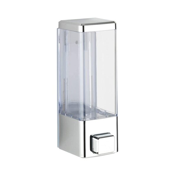 Sliver With Tranparent Body Soap Dispenser